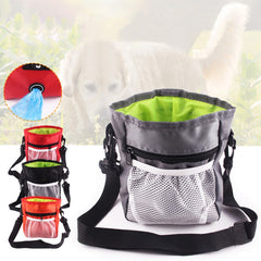 Drawstring Pocket Design Dog Pouch Walking Food Treat Snack Bag Anti-Bait Training Pockets Waist Storage Hold Dog Training Tool