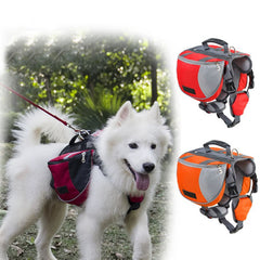 Dog Carriers Bag Dogs Pack Hound Travel Hiking Backpack Pet Reflective Safe Travel with Double Bags Easy to Control